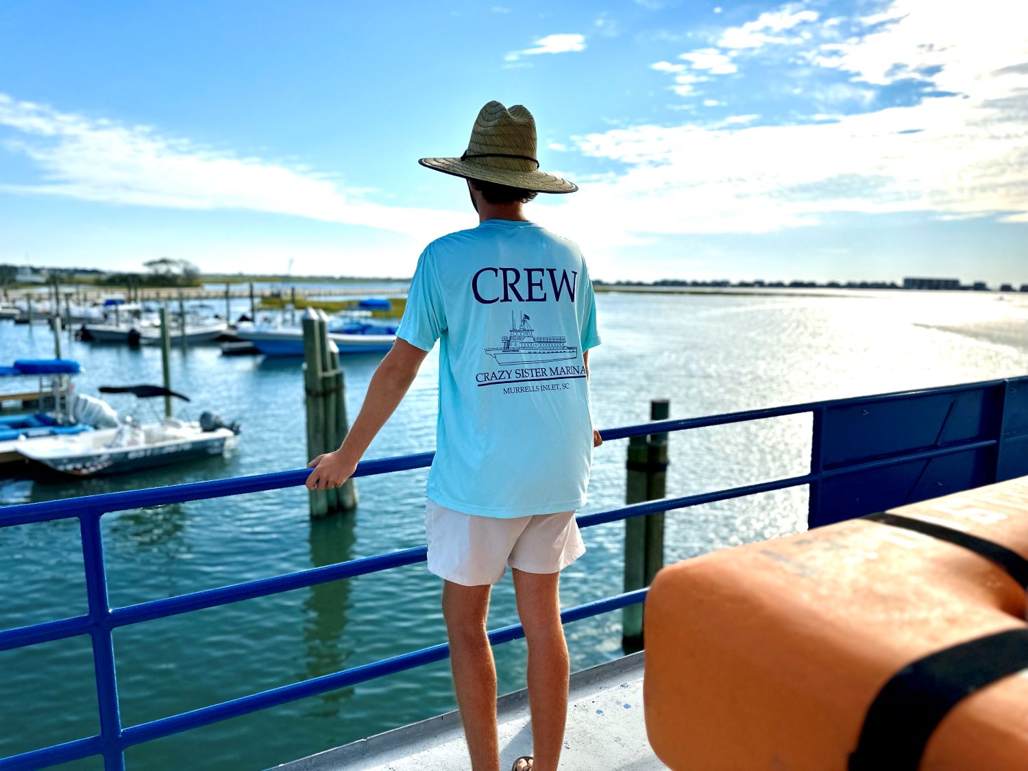 CREW Moisture Wicking UPF 30+ Short Sleeve Tee, Color: Seafrost, Size: Small