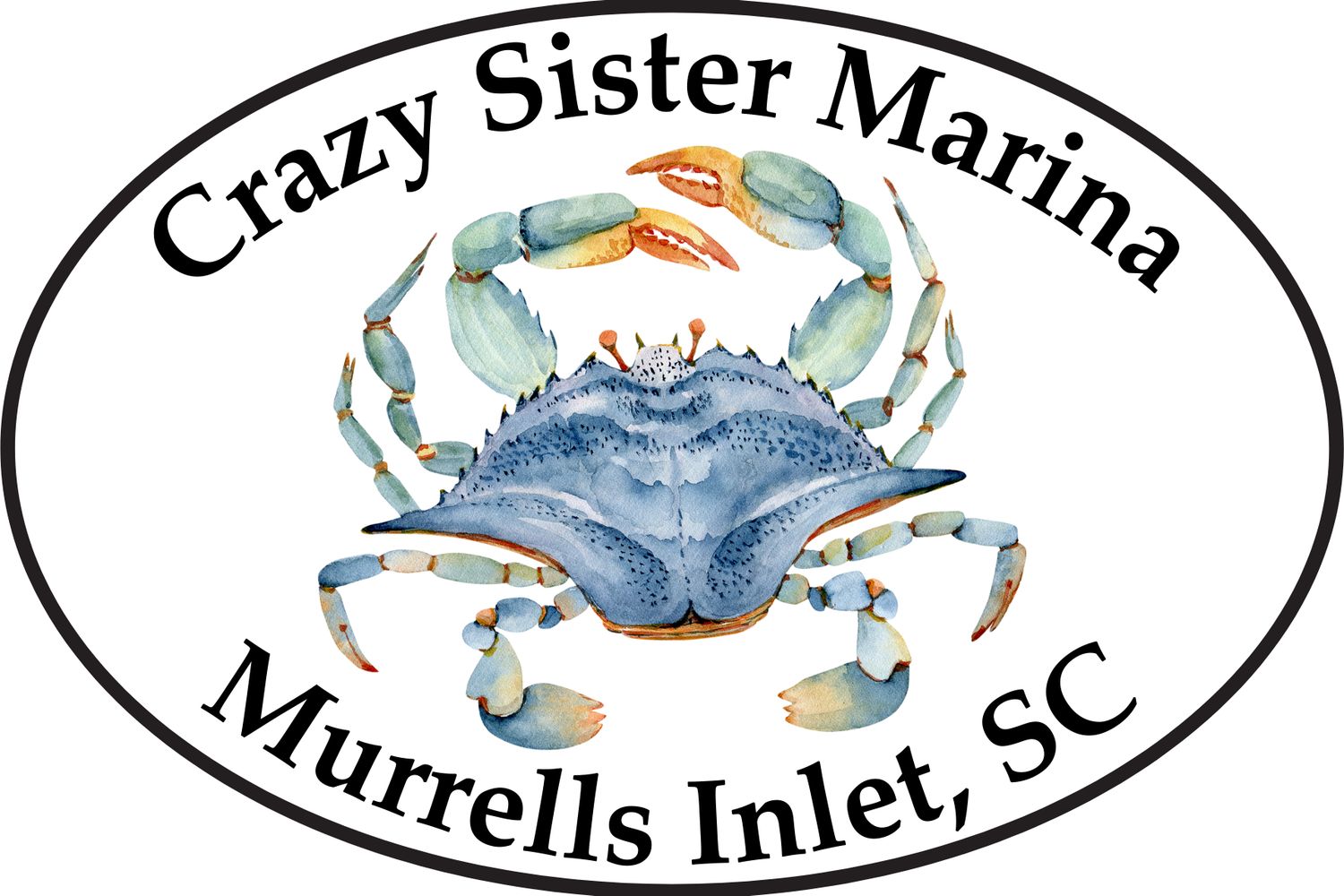 Blue Crab Watercolor Sticker