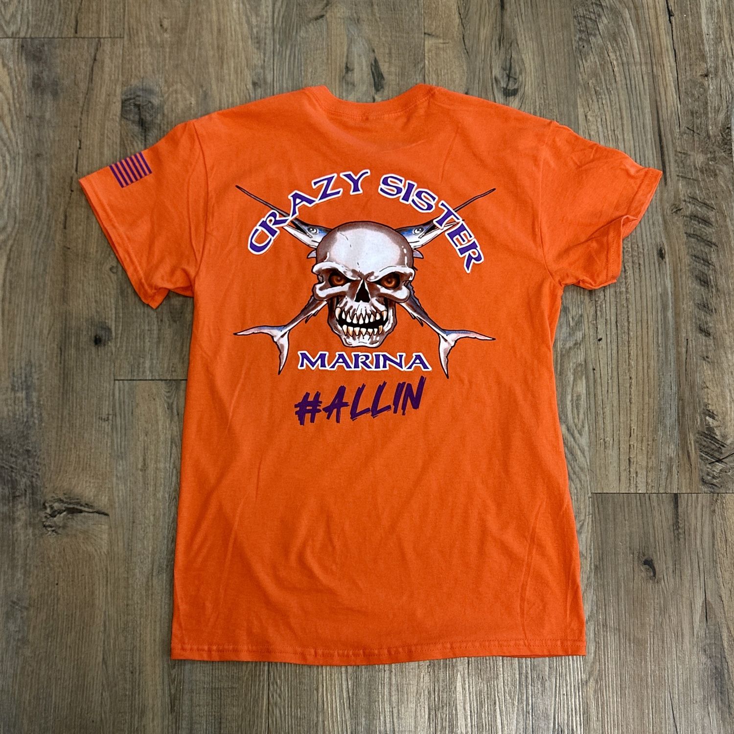 Clemson All In Skull Short Sleeve Tee, Size: Small