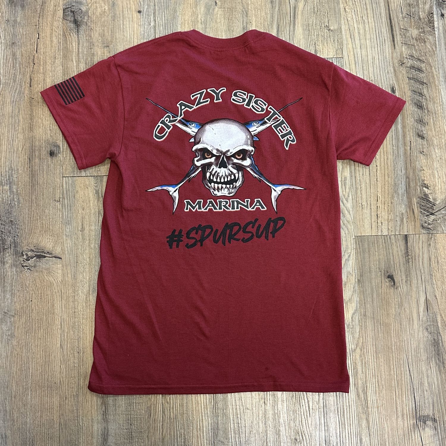 USC Spurs Up Skull Short Sleeve Tee, Size: Small
