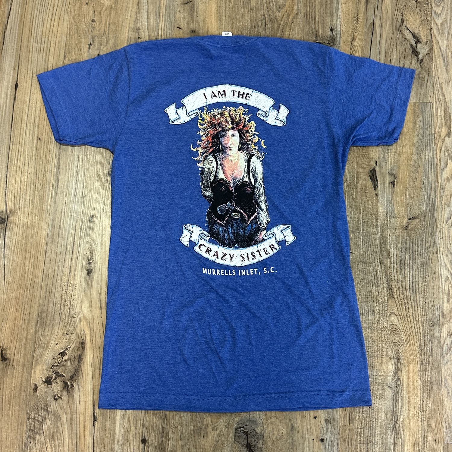 I Am The Crazy Sister Short Sleeve Tee, Color: Royal Blue, Size: Small