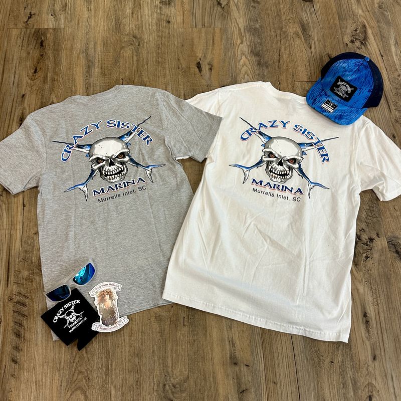Crazy Sister Skull Logo Short Sleeve Gildan Tee