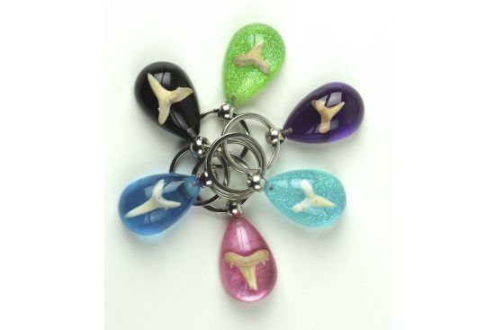Shark Tooth Acrylic Keychain