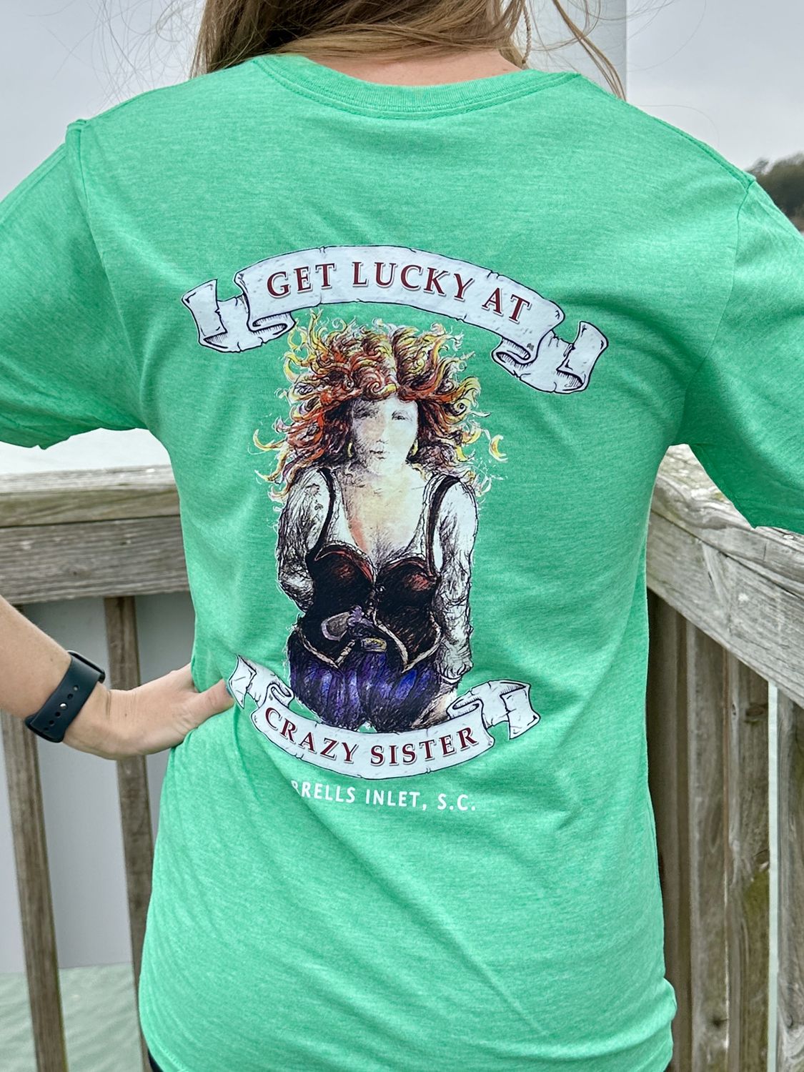 Get Lucky At Crazy Sister St. Patrick’s Day Short Sleeve Tee, Size: Small