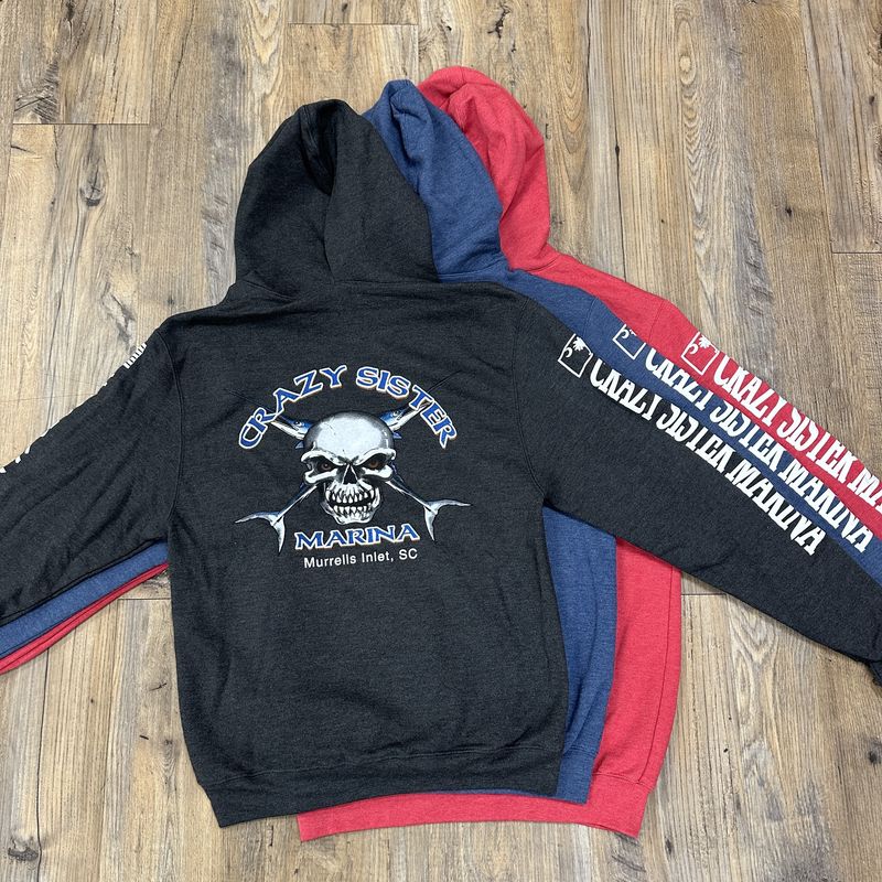 Crazy Sister Skull Logo with Coordinates Hoodie