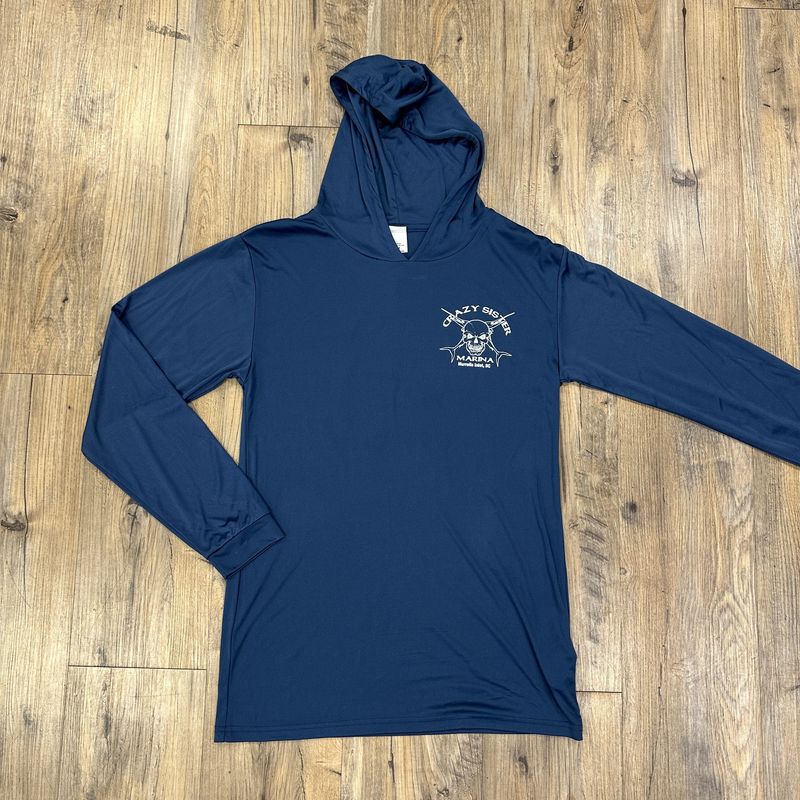 Skull Logo Hooded Moisture Wicking UPF 50+ Long Sleeve