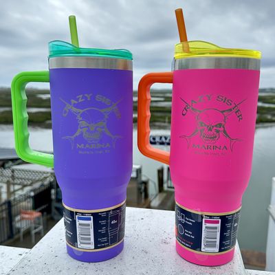 Crazy Sister Engraved Insulated 40 oz Tumbler with Handle
