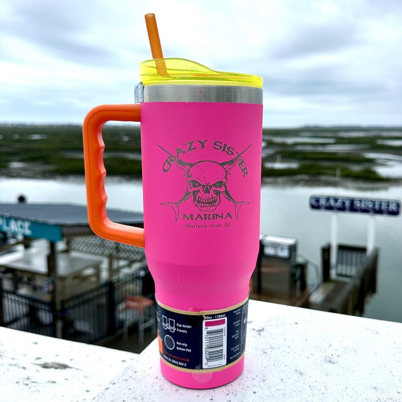 Crazy Sister Engraved Insulated 40 oz Tumbler with Handle