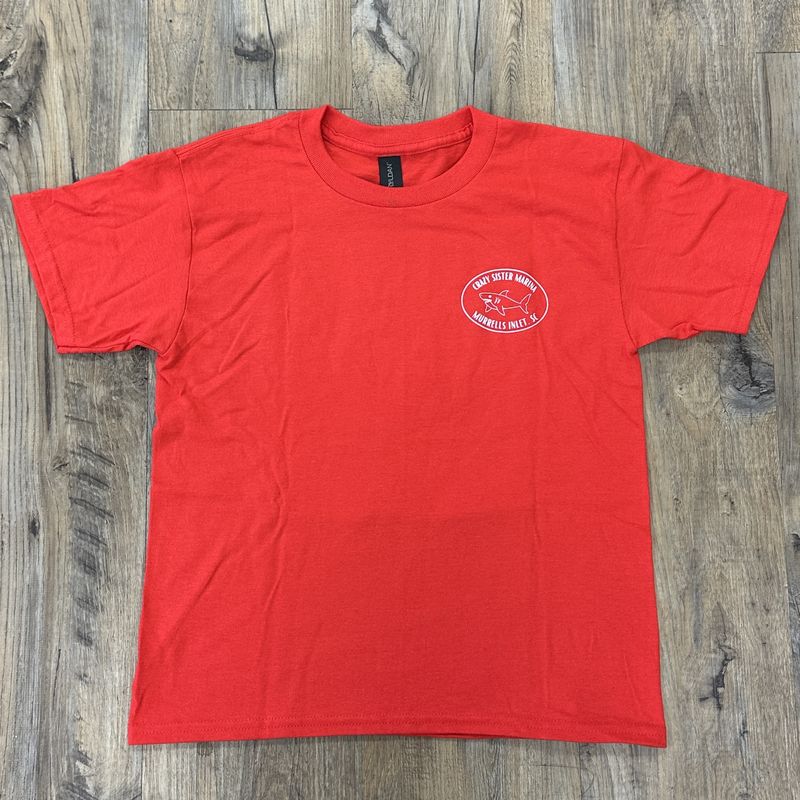 Youth I Survived Shark Fishing Short Sleeve Tee