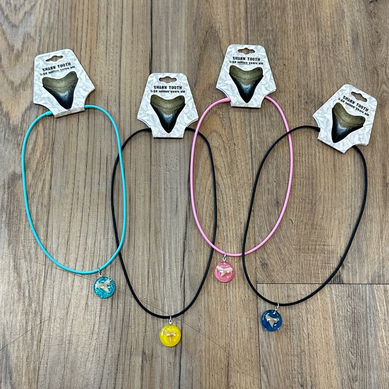 Shark Tooth Acrylic Circle Necklace