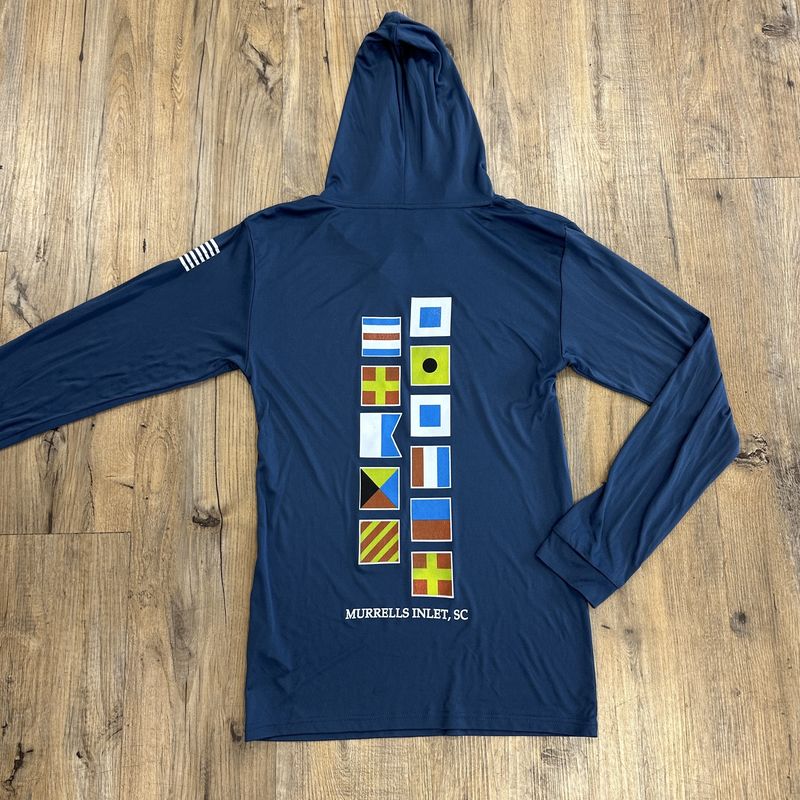 Crazy Sister Signal Flag Hooded UPF 50+ Long Sleeve Tee