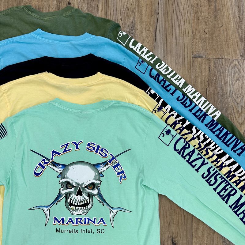 Crazy Sister Skull Logo Long Sleeve Tee