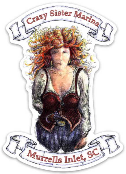 Crazy Sister Marina Lady Sticker, Size: Large