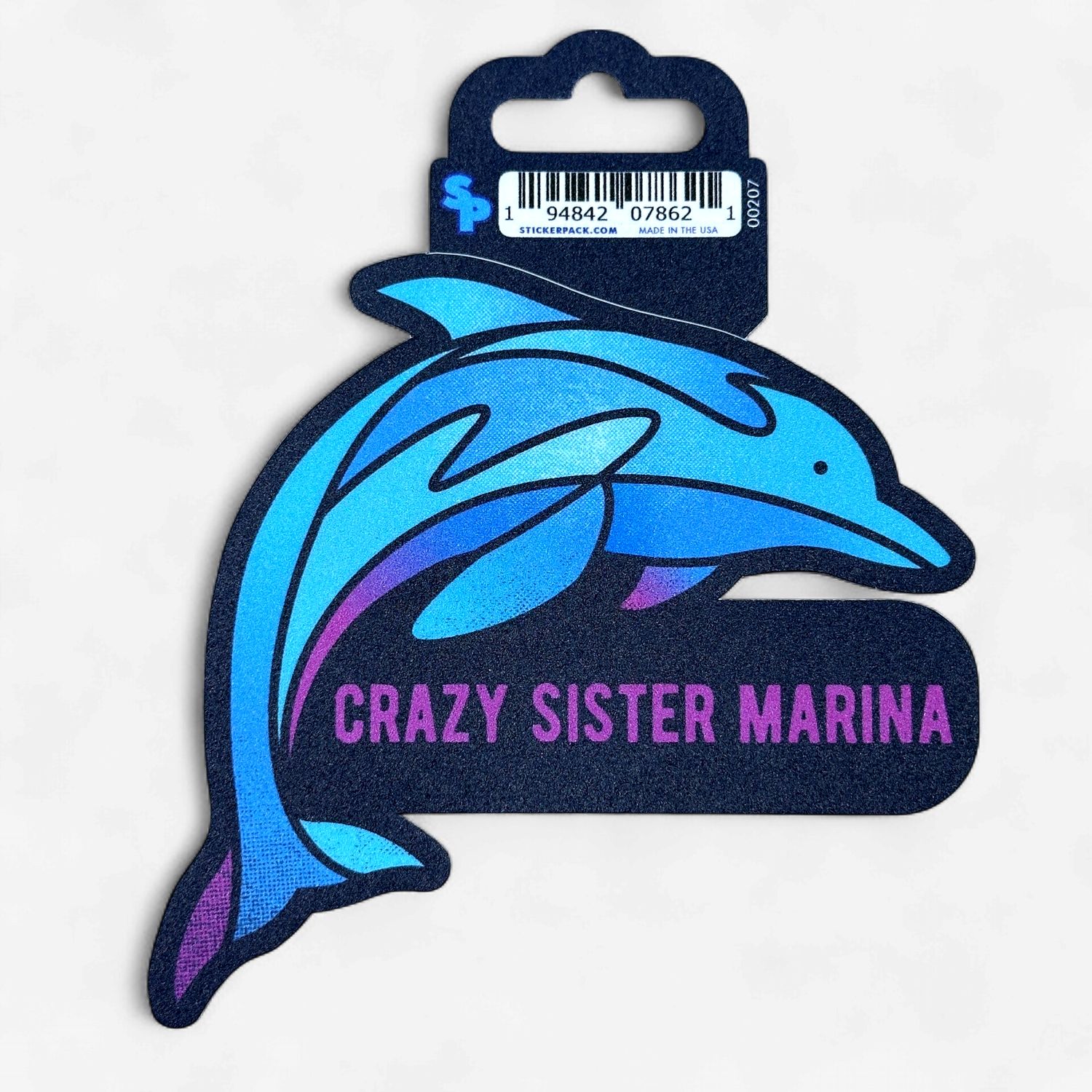 Sticker Pack Stickers, Design: Two Tone Dolphin - Large