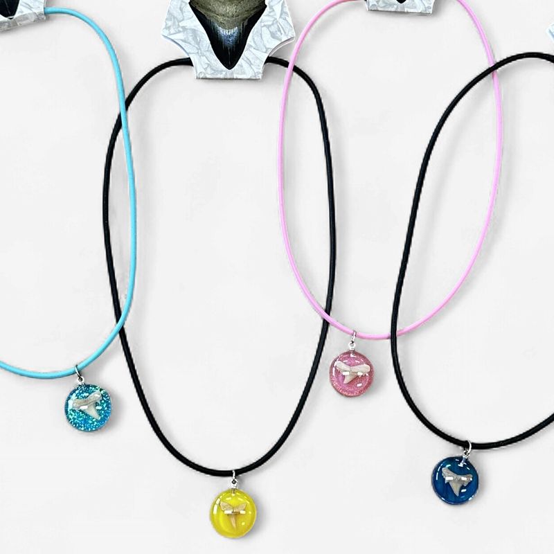 Shark Tooth Acrylic Circle Necklace