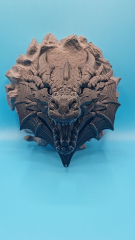 🐉 Drachenkopf Wanddeko – Wächter der Dunkelheit