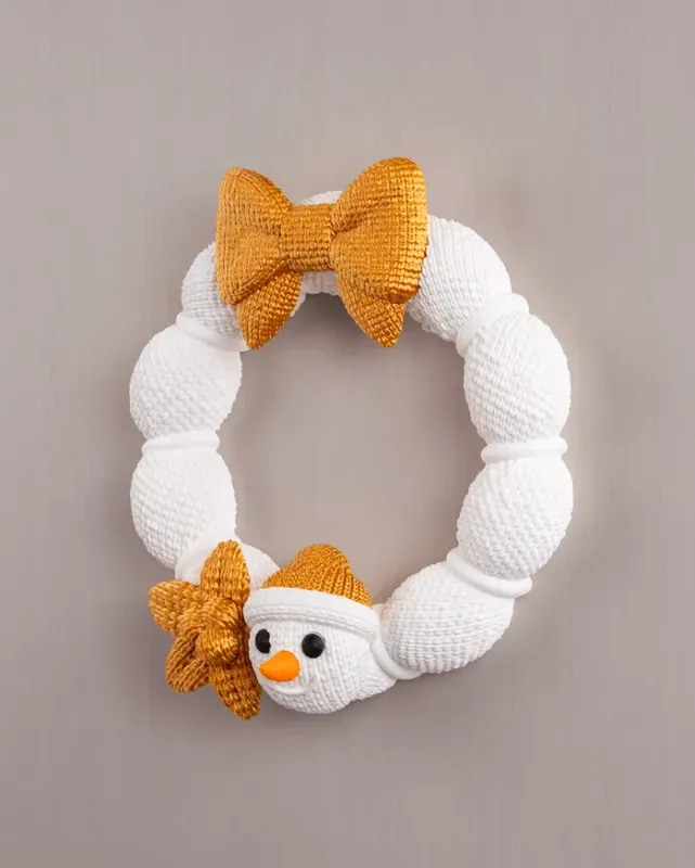 🎄 Schneemann-Kranz – Frostige Winterfreude als Deko