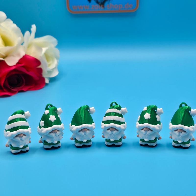 🎄 Weihnachtsgnom – Glänzend Grün