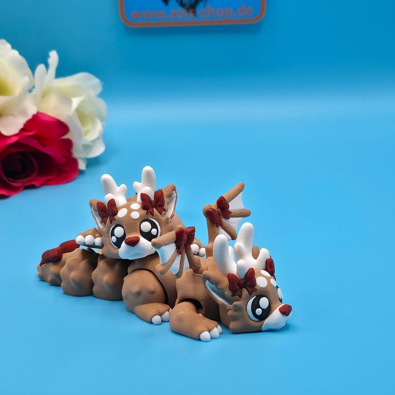 🎄 Rentier-Drache – Süßer Winterfreund