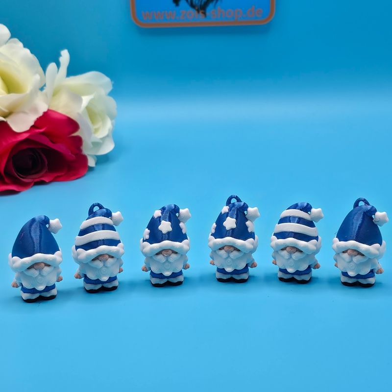 🎄 Weihnachtsgnom – Glänzend Blau