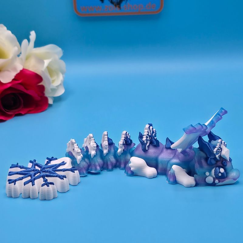 ❄️ Schneeflocken-Drache – Elegante Wintermagie in Drachenform