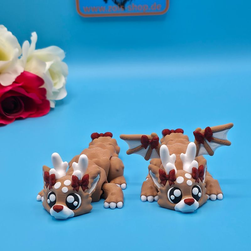 🎄 Rentier-Drache – Süßer Winterfreund