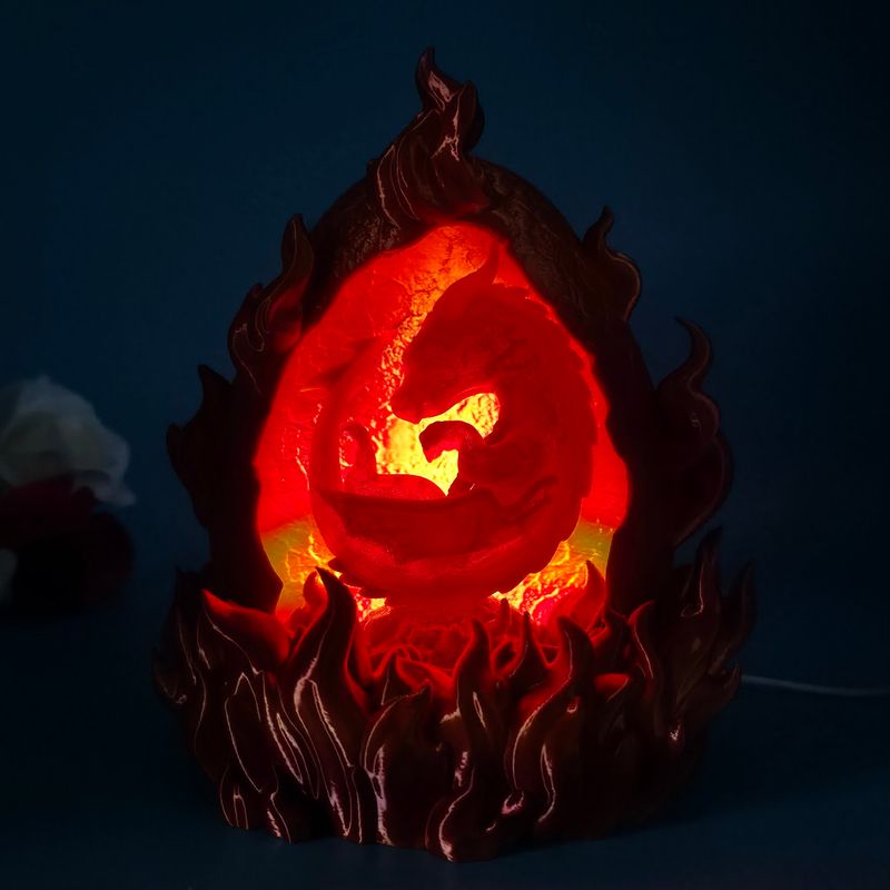 🔥 Flammenträumer – Feuer-Drachen-Ei mit Baby-Drache