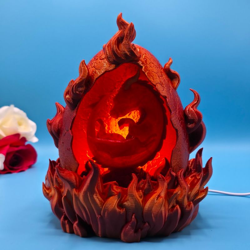 🔥 Flammenträumer – Feuer-Drachen-Ei mit Baby-Drache