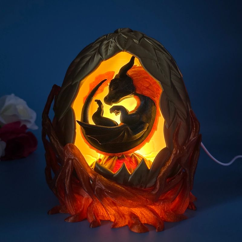 🌿 Wurzelträumer – Wald-Drachen-Ei mit Baby-Drache