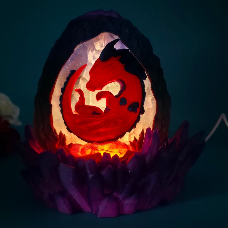 💎 Funkelträumer – Kristall-Drachen-Ei mit Baby-Drache