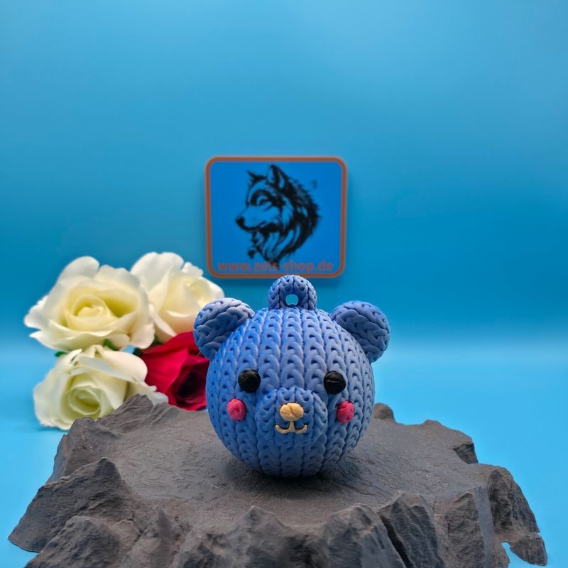 🧸 Teddy-Kopf Ornament – Häkelzauber zum Aufhängen