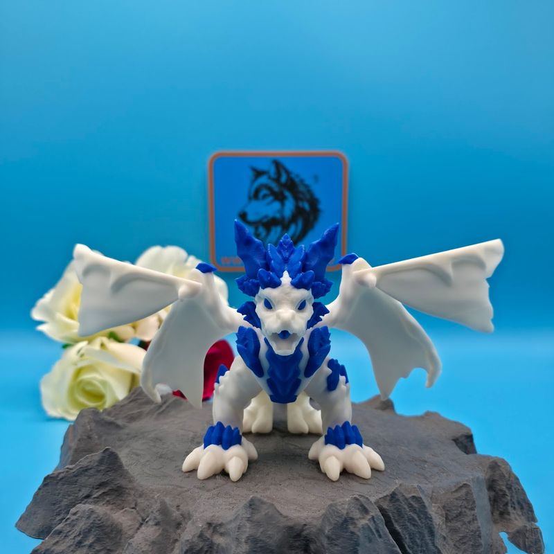 ❄️ Frostiger Drache – Beweglicher Wächter aus Eis und Schnee