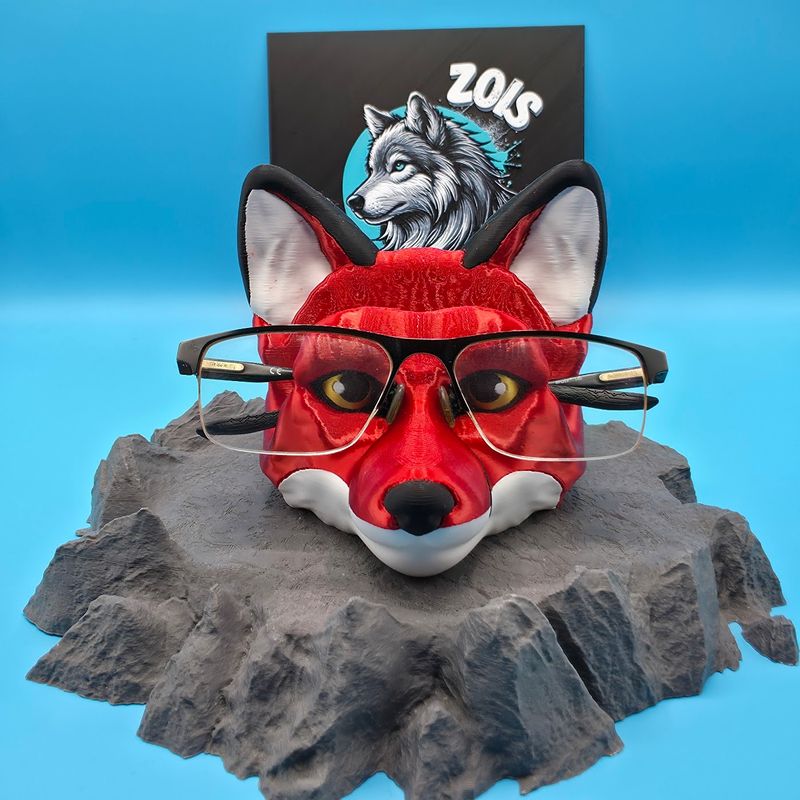 🦊 Fuchskopf Brillenhalter – Deko mit Köpfchen