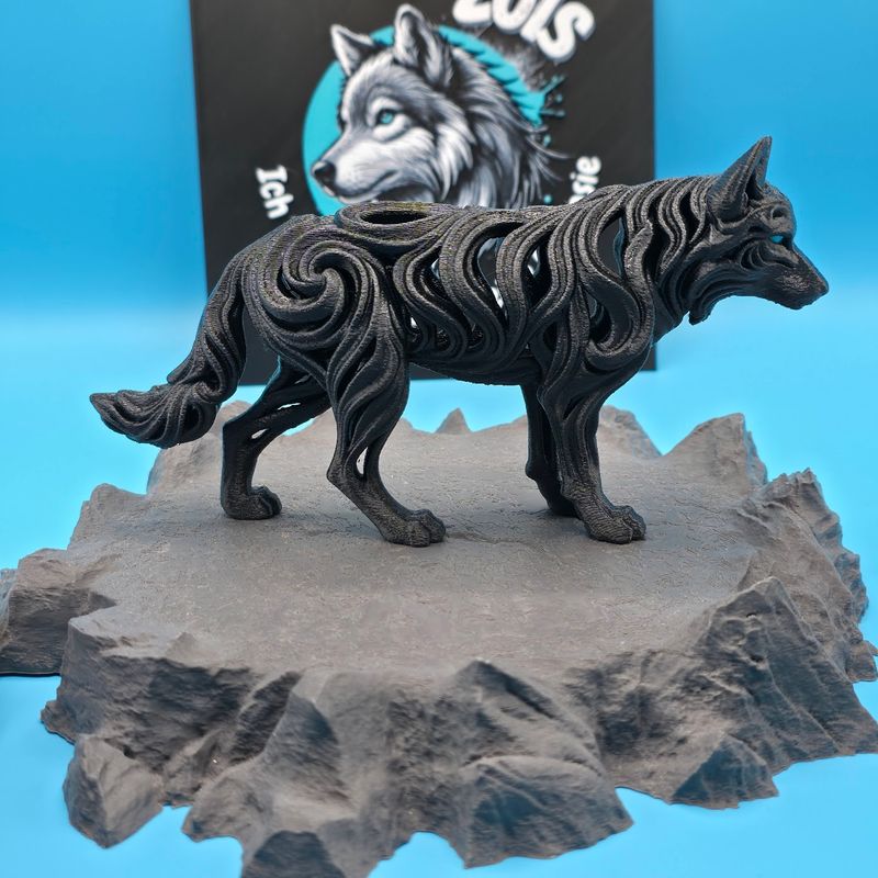 Ornament Skulptur Wolf