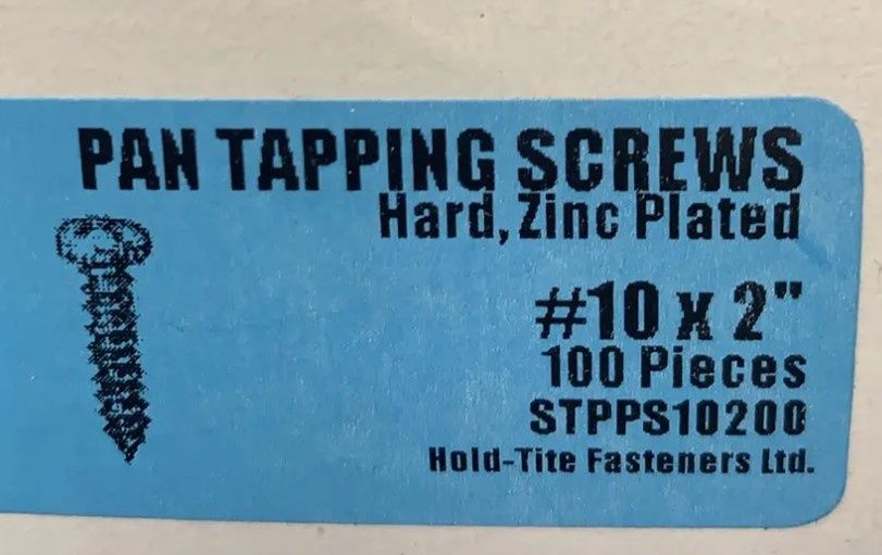 PAN TAPPING SCREWS 10 X 2