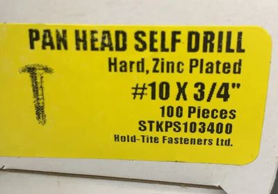 PAN HEAD SELF DRILL 10 X 3/4