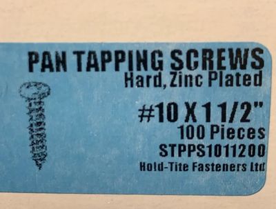 PAN TAPPING SCREWS 10 X 1 1/2