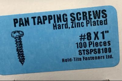 PAN TAPPING SCREWS 8 X 1