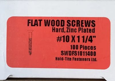 FLAT WOOD SCREWS 10 X 1 1/4
