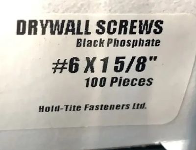 DRYWALL SCREWS 6 X 1 5/8