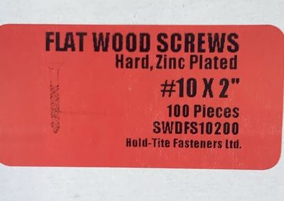 FLAT WOOD SCREWS 10 X 2