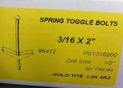 SPRING TOGGLE (6403) 3/16 X 2