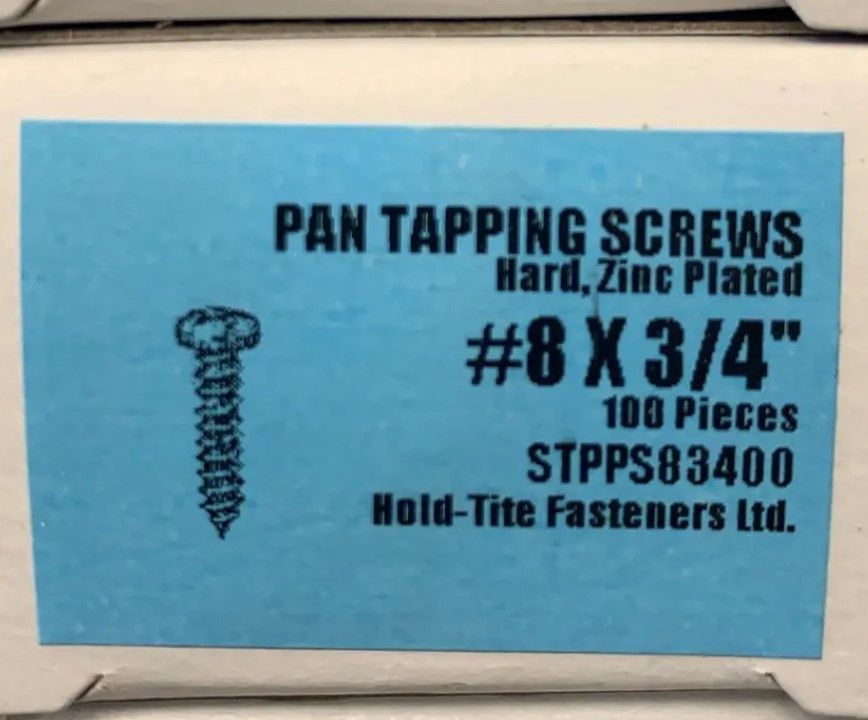 PAN TAPPING SCREWS 8 X 3/4