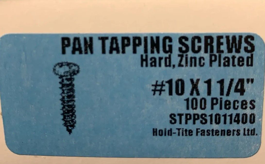PAN TAPPING SCREWS 10 X 1 1/4