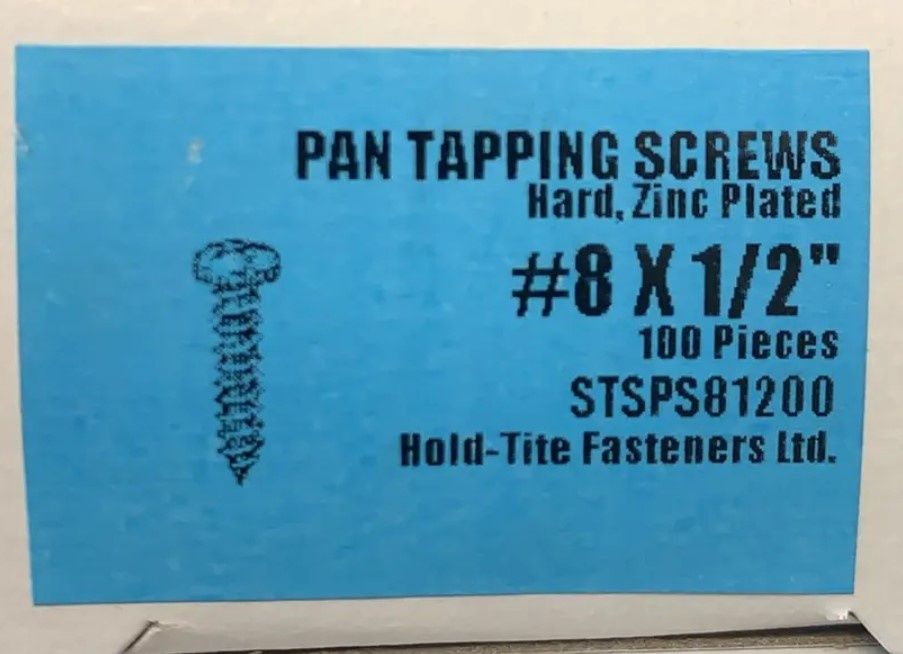 PAN TAPPING SCREWS 8 X 1/2