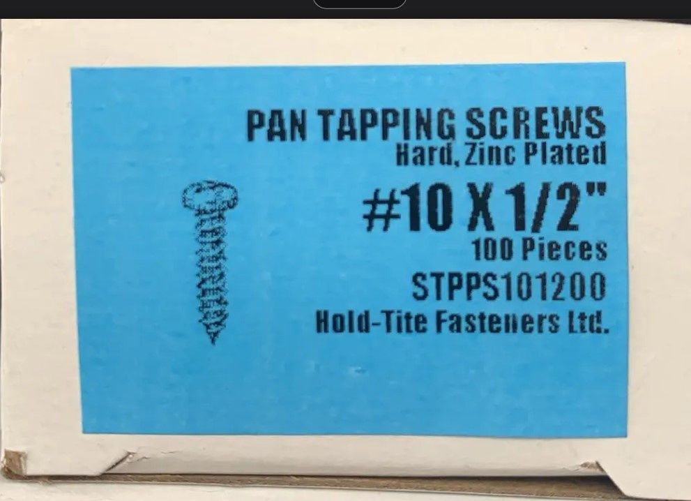 PAN TAPPING SCREWS 10 X 1/2