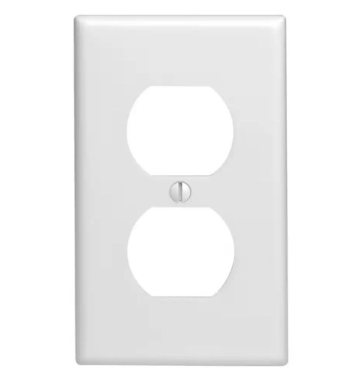 LT-1 GANG DUPLEX PLATE-WHT