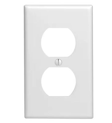LT-1 GANG DUPLEX PLATE-WHT