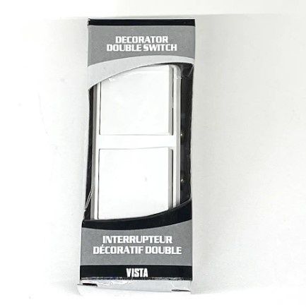 COMB. DECORA DUAL SWITCHES-WH