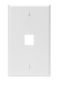 LT- SINGLE-GANG QUICKPORT鈩?WALLPLATE 41080-1WP
